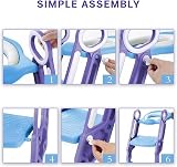 Straame Toddler Toilet Ladder Seat Adjustable Potty Training Seat Blue Purple view 2