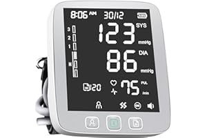 LAZLEGOODS 2024 Blood Pressure Machine Automatic Upper Arm Monitor - Adjustable Digital BP Cuff Kit, Largest Backlit Display, Includes Batteries, Carrying Case, 200 Sets Memory