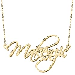 UMAGICBOX Personalized Name Necklace Makenzie 18K
