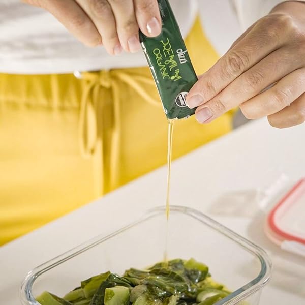 OLIVE OIL PACKETS – OLIZZI PREMIUM ORGANIC EXTRA VIRGIN, NEW HARVEST, AWARD WINNING, EARLY HARVEST, COLD PRESSED, USDA ORGANIC CERTIFIED, SINGLE SERVE, MINI, SALAD DRESSING TO GO, INDIVIDUAL, TRAVEL SIZE, 10 SINGLE USE PACKS (0.34 FL OZ / UNIT)