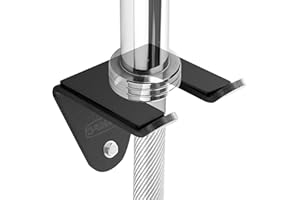 ACENFC Olympic Barbell Wall Mount Holder - 5mm Steel Storage Rack for 35mm Bars, 160lb Capacity - Heavy Duty Hanger with Rubber Pads, Fits Home Gym & Garage Organization