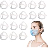 Tirdkid 16Pcs Face Bracket for Mask -3D Mask Bracket -Face Mask Internal Support Frame, More Space for Comfortable Breathing, Lipstick Protector ，Washable Reusable