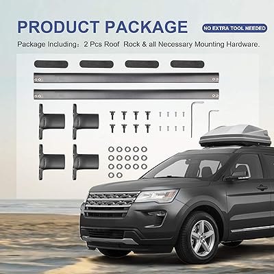 Buy Mostplus Roof Rack Cross Bar Rail Compatible For 16 17 18 19 Ford Explorer Cargo Racks Rooftop Luggage Canoe Kayak Carrier Rack Online In Greece B07rk99byz