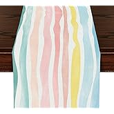 zcyxuuw Colorful Rainbow Tie Dye Table Runner, Kitchen Dining Table Decor, Cute Table Runners for Indoor Outdoor Home Farmhouse Holiday Wedding Birthday Party Decoration, 13 x 72 Inch