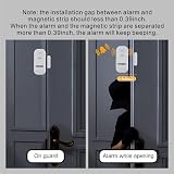 Noopel 2pk Door Window Alarms Security Remote 130db 5-Level Volume Kid Safety view 6