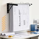 SFNSM 2Pack Wall Mount Blueprint Holder Blueprint Storage Rack 14" Heavy Duty Construction Paper Organizer Map Holder for Home Office Architect (Rack Only Without Blueprint Clamps)