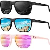 KALIYADI Polarized Sunglasses for Men, Lightweight Sun Glasses with UV Protection for Driving Fishing Golf