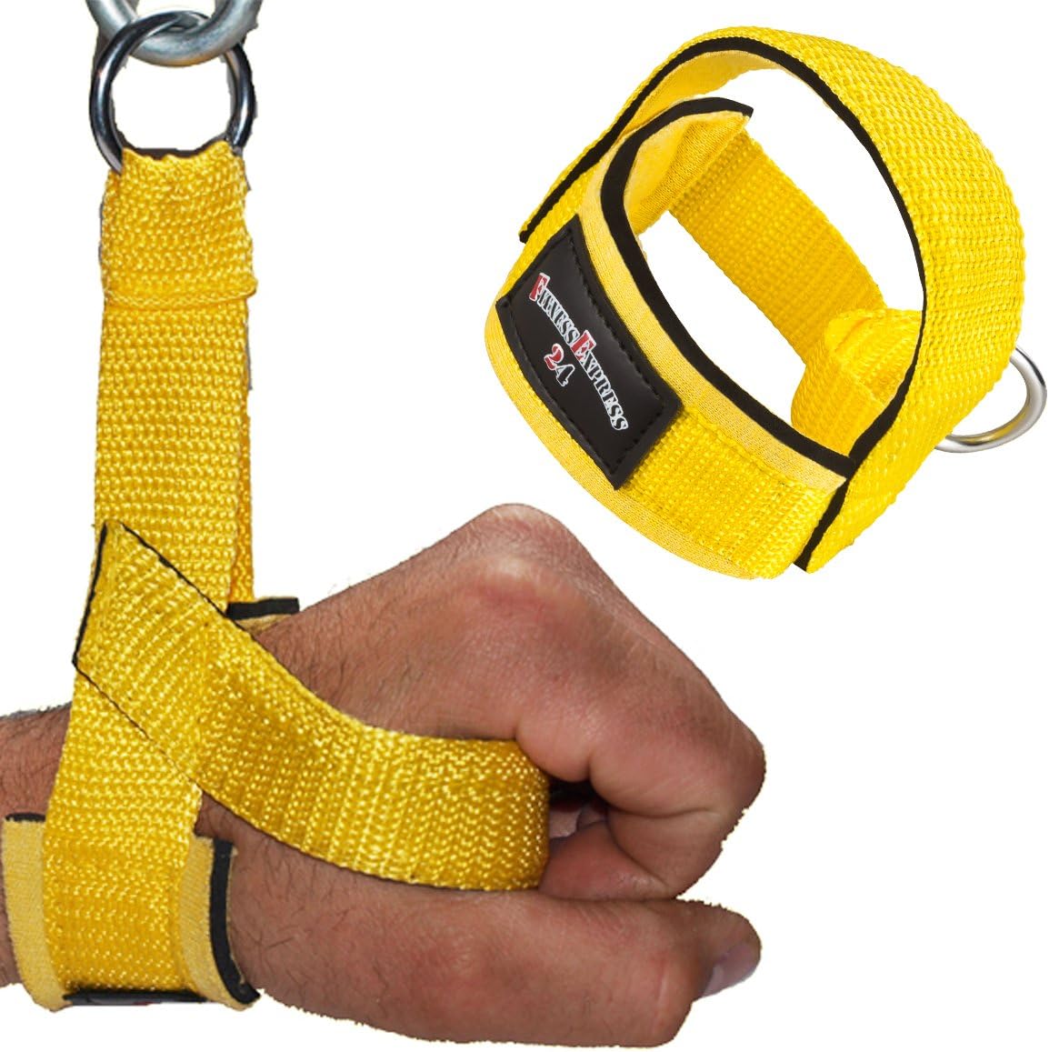 1 piece Cable Pull Grip Handles Lat Pulls Yellow
