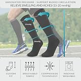 360 Relief 1 Pair Compression Socks 15-20 mmHg Grey S/M Travel Flight view 2