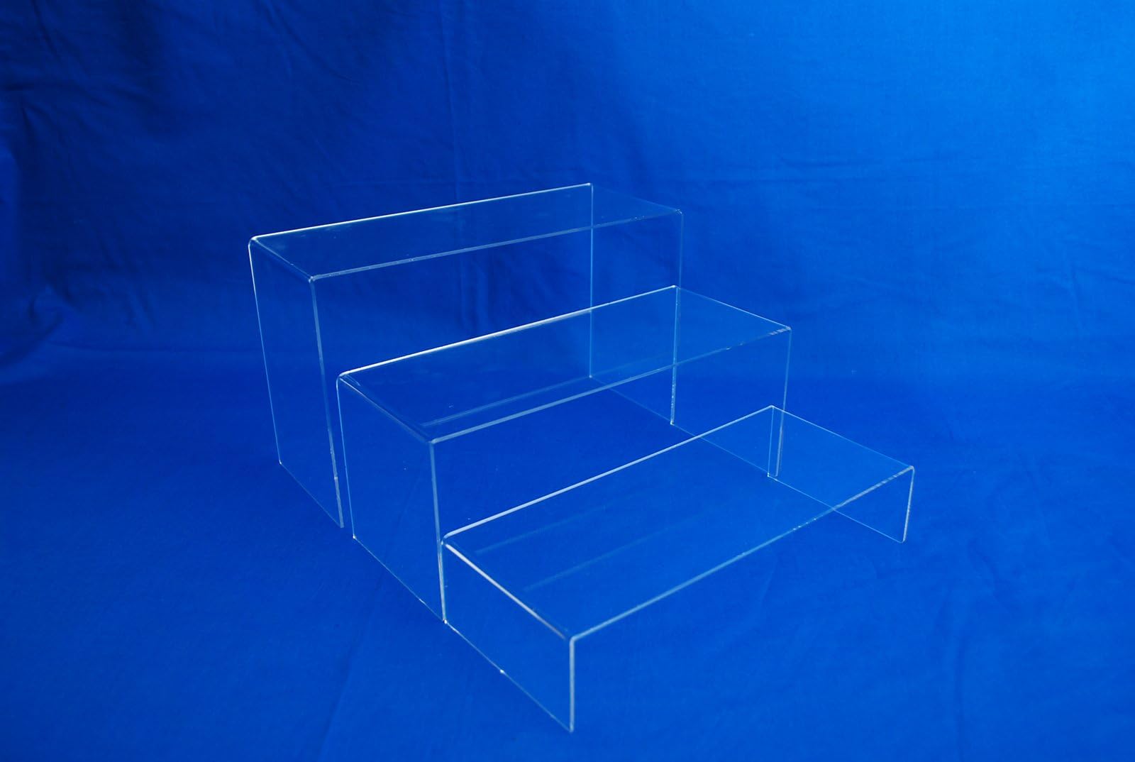 Budget Set of 3 Acrylic/Perspex Nesting Riser Display Plinths Small Jewellery Display (XLarge)