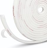 fowong Draft Excluder for Windows and Doors, 4.9m White Brush Seal
