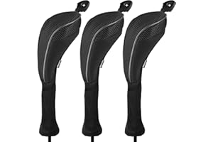 Andux 3 Pack Long Neck Golf Hybrid Club Head Covers Dial No. Tag CTMT-01