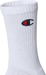 Champion Unisex Basics 6pk Crew Socks White 6 UK view 3
