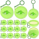 KeeStar 15 Pack Crocodile Coin Purse with Zipper Keychain,Wallet Bag Party Favors for Crocodile Birthday Party Decoration,Animal Themed Baby Shower,School Carnival Rewards,Travel,Classroom Prize
