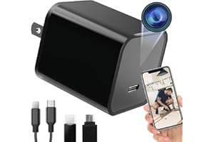 ALPHA TECH WiFi Smart Camera Charger with Premium Wide-Angle 160° – Live Remote View – 2.4G/5G WiFi – Best Mini Type‑C Plug Camera for Pets & Home – Real Time Monitoring - iOS Android App