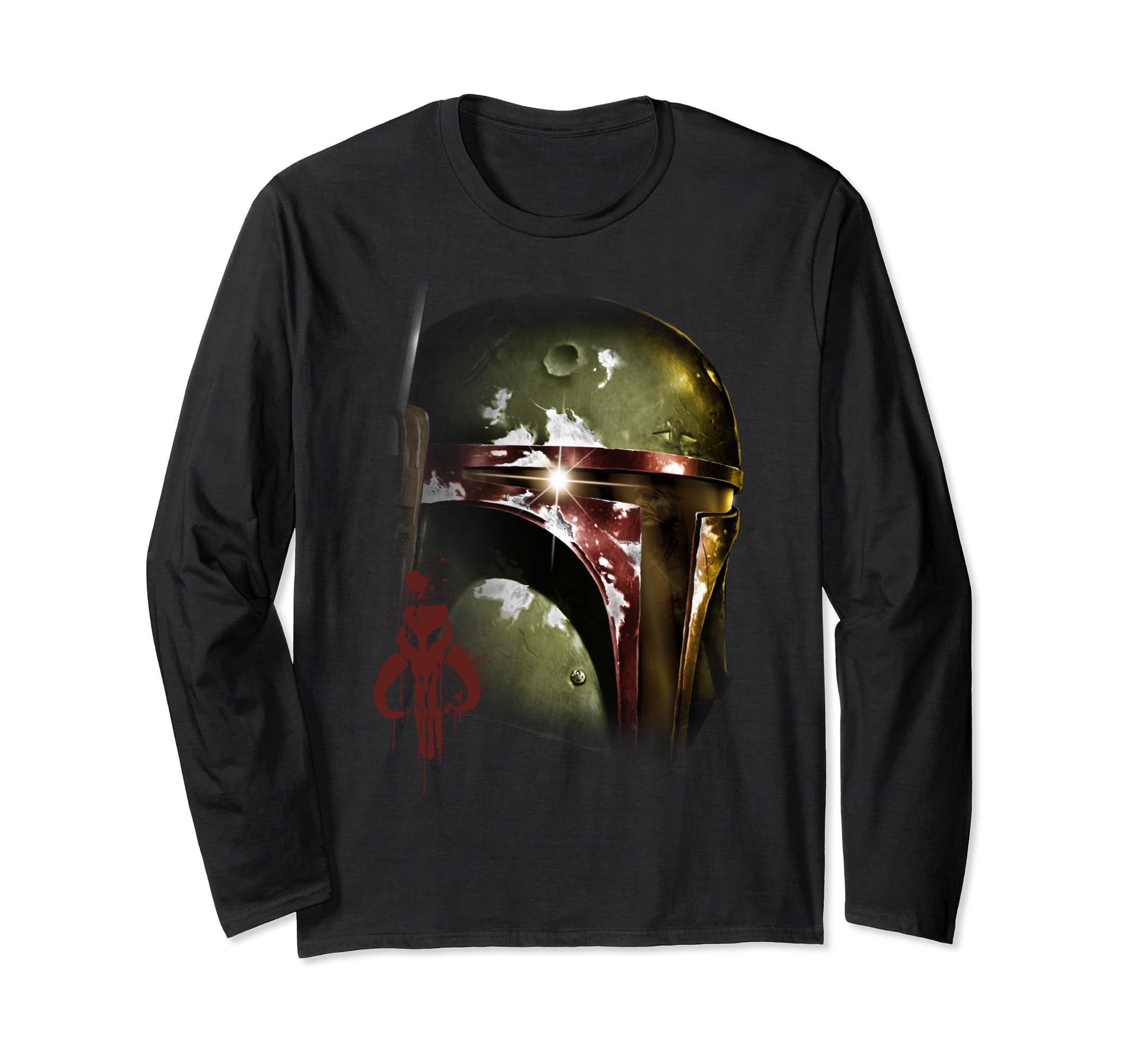 Star Wars Boba Fett Mandalorian Helmet C1 Long Sleeve T-Shirt