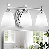 EJIAXIN Bathroom Light Fixtures, 3 Light Bathroom Lighting Fixtures Over Mirror Wall Mounted Lighting Chrome Vanity Light for
