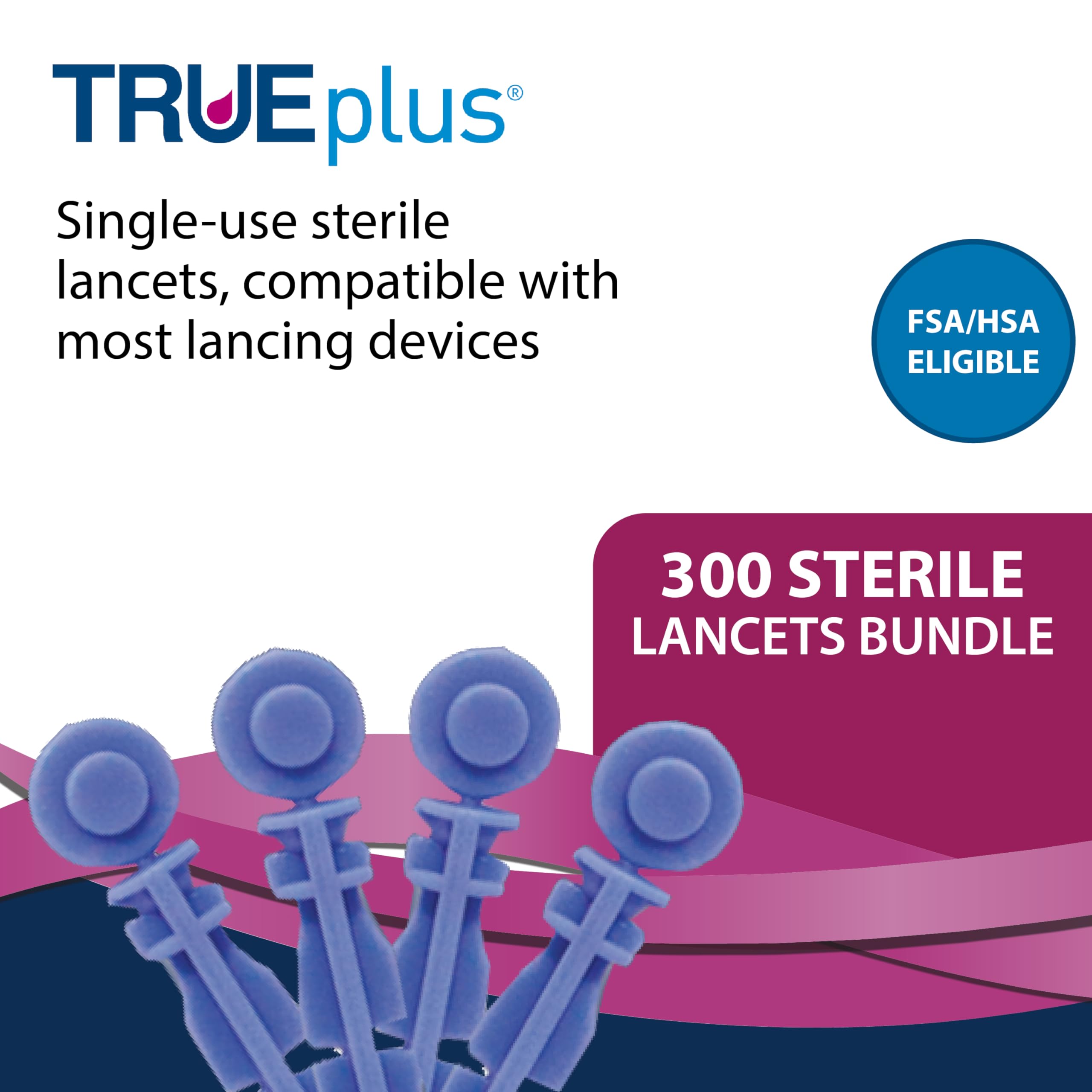 3 x 100ct 30g TRUEplus® Lancets + TRUEplus® Log Book