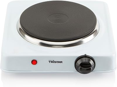 Tristar KP-6185 Single Hotplate 1000 W Adjustable Thermostat Stainless Steel