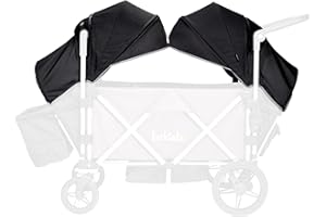 Larktale Sun Canopy Set for The Caravan Stroller/Wagon, Byron Black