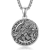 Palpitate Viking Necklace 925 Sterling Silver Nordic Pendant Necklace Norse Jewelry Gifts for Viking Lovers