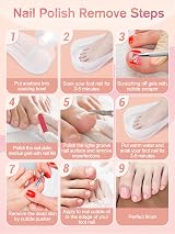 Deciniee Toe Nail Soaking Bowl 2Pcs Acetone Remover Spa Tool High Heel Clear PT view 6