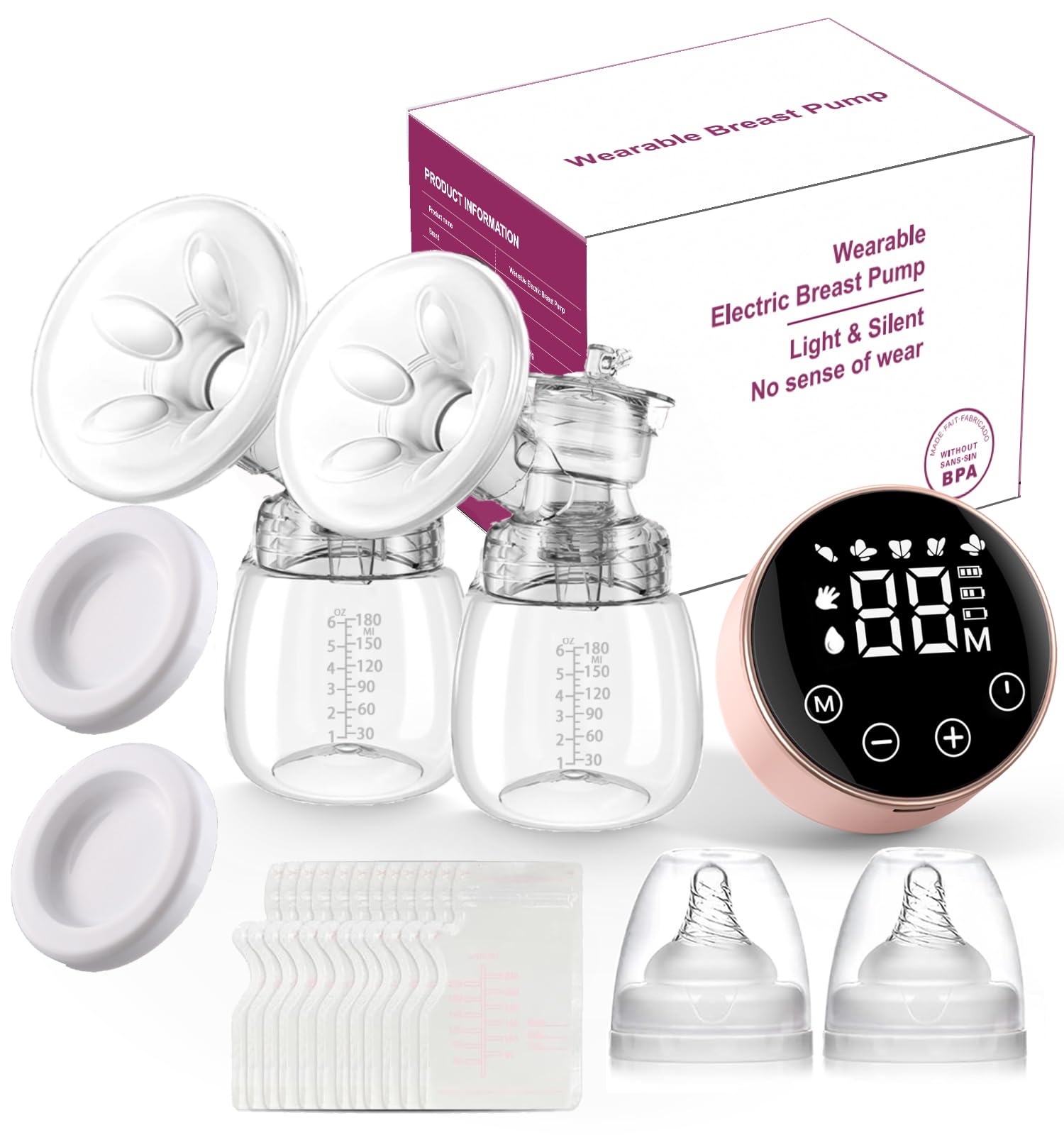 Photo 1 of Electric Breast Pump, 3 Modes 9 Levels,Whisper-Quiet Electric Breast Pump, Anti-Backflow, Touchscreen LED?Portable for Home & Travel