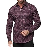 Robert Graham Men’s Tourneau Long-Sleeve Shirt, Premium Button Down Top, Classic-Fit & Richly Detailed for Wear
