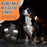 SlowTon Dog Boots Waterproof Non Slip Paw Protectors Reflective Strips view 6