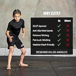 Elite Sports Kids Jiu Jitsu BJJ Rash Guard, Short