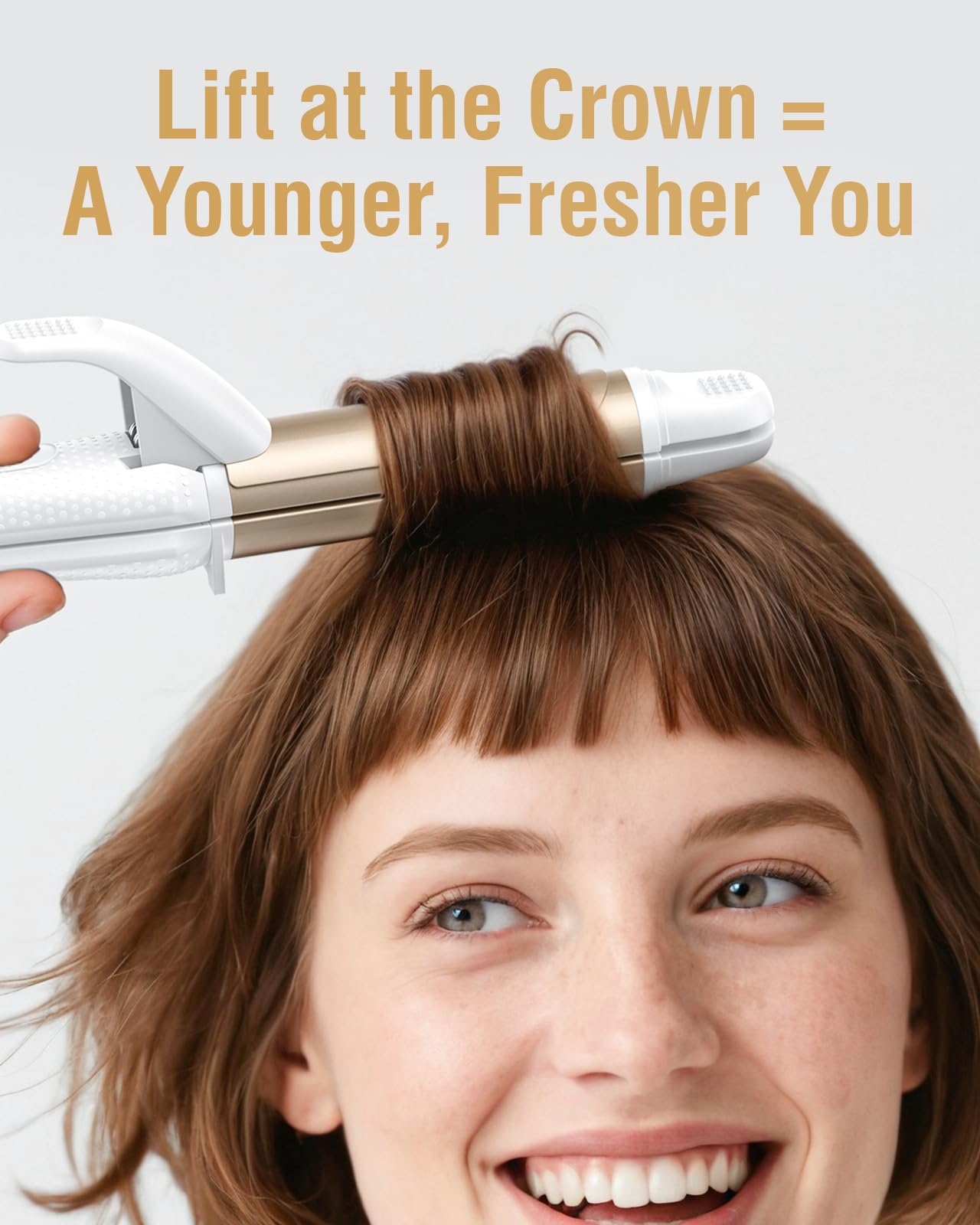 Europe Travel Curling Iron Mini: Dual Voltage Curling Iron for Traveling - Mini Travel Curling Irons 1 Inch with US Plug,Gold 450℉ for Thick/Coarse Short Hair