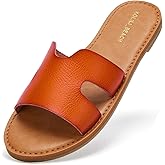 KOLILI Womens Flat Slide Sandals, Summer Fashion Sandals, Comfy Style | Warm-weather Favorite