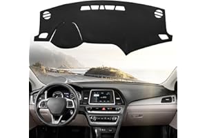 BERKSYDE Leather Dashboard Dash Cover Mat Carpet PU Compatible with 2015-2017 2018 2019 Hyundai Sonata