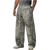 Bloonexus Mens Camo Sweatpants Wide Leg/Cuffed/Striped Baggy Sweat Pants Gym Athletic Elastic Waist with Pockets S-XXL