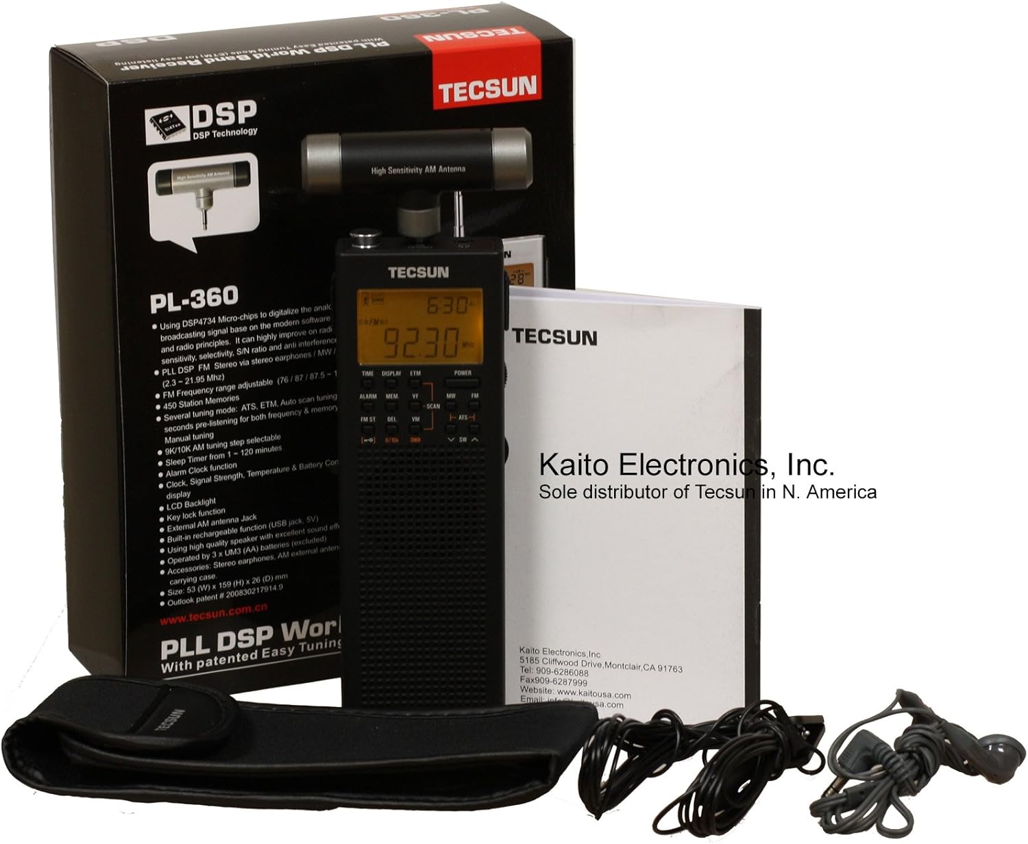 Tecsun PL-360 Digital PLL Portable AM/FM Shortwave Radio with DSP, Black: Home Audio & Theater