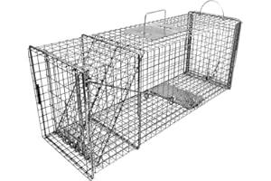 TOMAHAWK LIVE TRAP Tomahawk Model 608.1 - Original Series Rigid Live Trap with one Trap Door and Easy Release Door - 32x10x12 for Raccoon, Feral Cat, Badger, Woodchuck, Armadillo Sized Animals