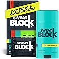 Sweatblock Excessive Sweat and Odor bundle [Clinical Strength Antiperspirant Sweat Wipes and Regular Antiperspirant Deodorant