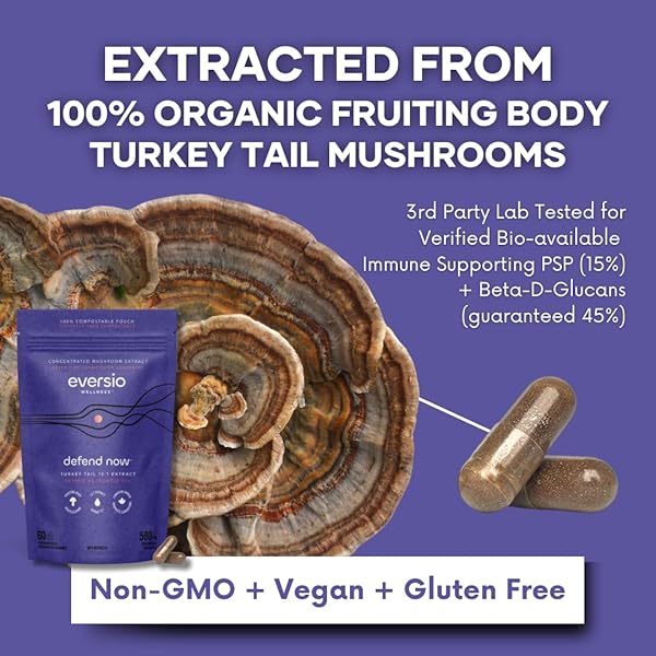 EVERSIO WELLNESS ORGANIC DEFEND NOW TURKEY TAIL 12:1 EXTRACT POUCH, 60 CT
