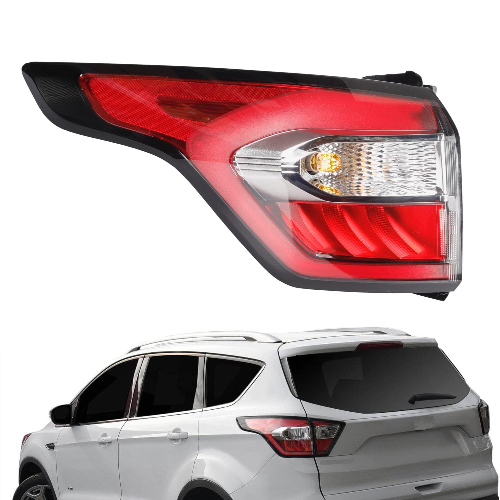 Photo 1 of Dasbecan Left Driver Side Tail Light Assembly with Bulb Compatible with Ford Escape Kuga 2017 2018 2019 Brake Rear Lamp