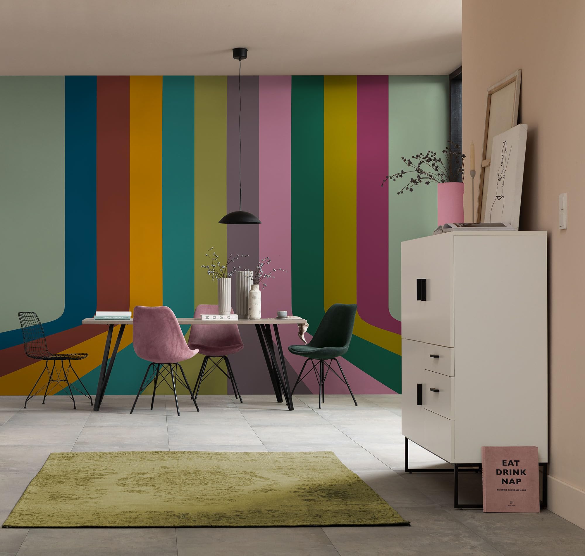 Komar Non-Woven Photo Wallpaper, Modern, Size 350 x 250 cm, Wallpaper, Wall Decoration, Living Room, Bedroom, Office