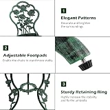 TANGZON 3 Pieces Patio Bistro Set - Cast Aluminum Table & 2 Chairs Green view 5