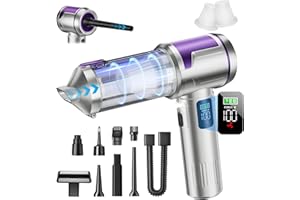 AOHPEGN Handheld Car Vacuum Portable Cordless, 22000Pa High-Power Suction Hand held Vacuum Cleaner & Air Duster for Car Cleaning, Home, Office, Pet Hair | Multi-Nozzle, Washable Filter, LED Light