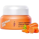Saturday Skin Face Moisturizing Cream with Carrot, Niacinamide, Ceramides & Centella Asiatica, Peptide, Paraben-Free, Sulfates-Free, Fragrance-Free, Anti Wrinkle Facial Cream(1.61 Ounce)
