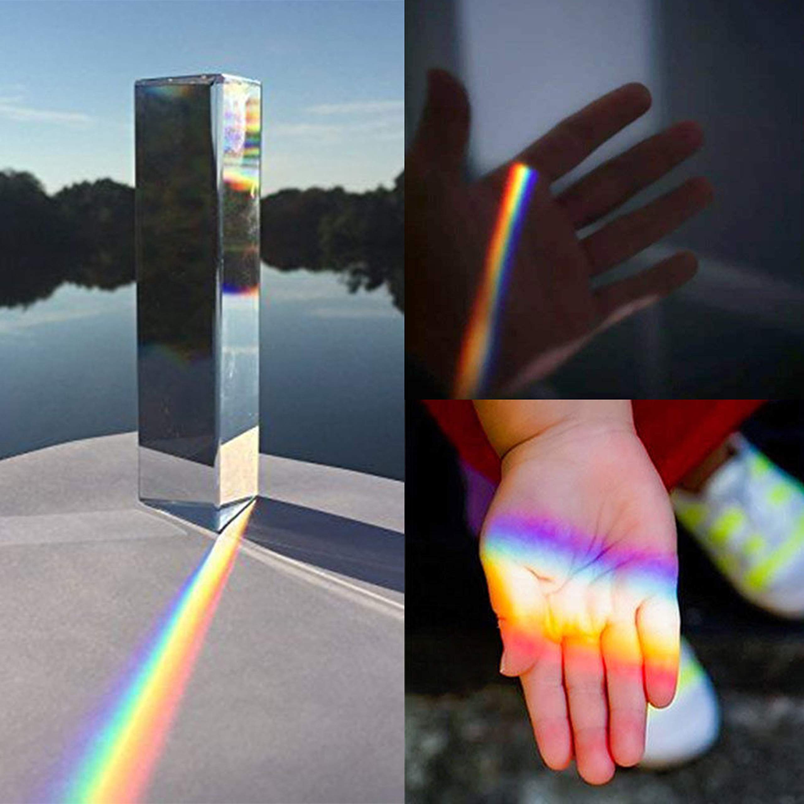 Prism 6" Optical Glass Triangular Prism Crystal Photography Prism