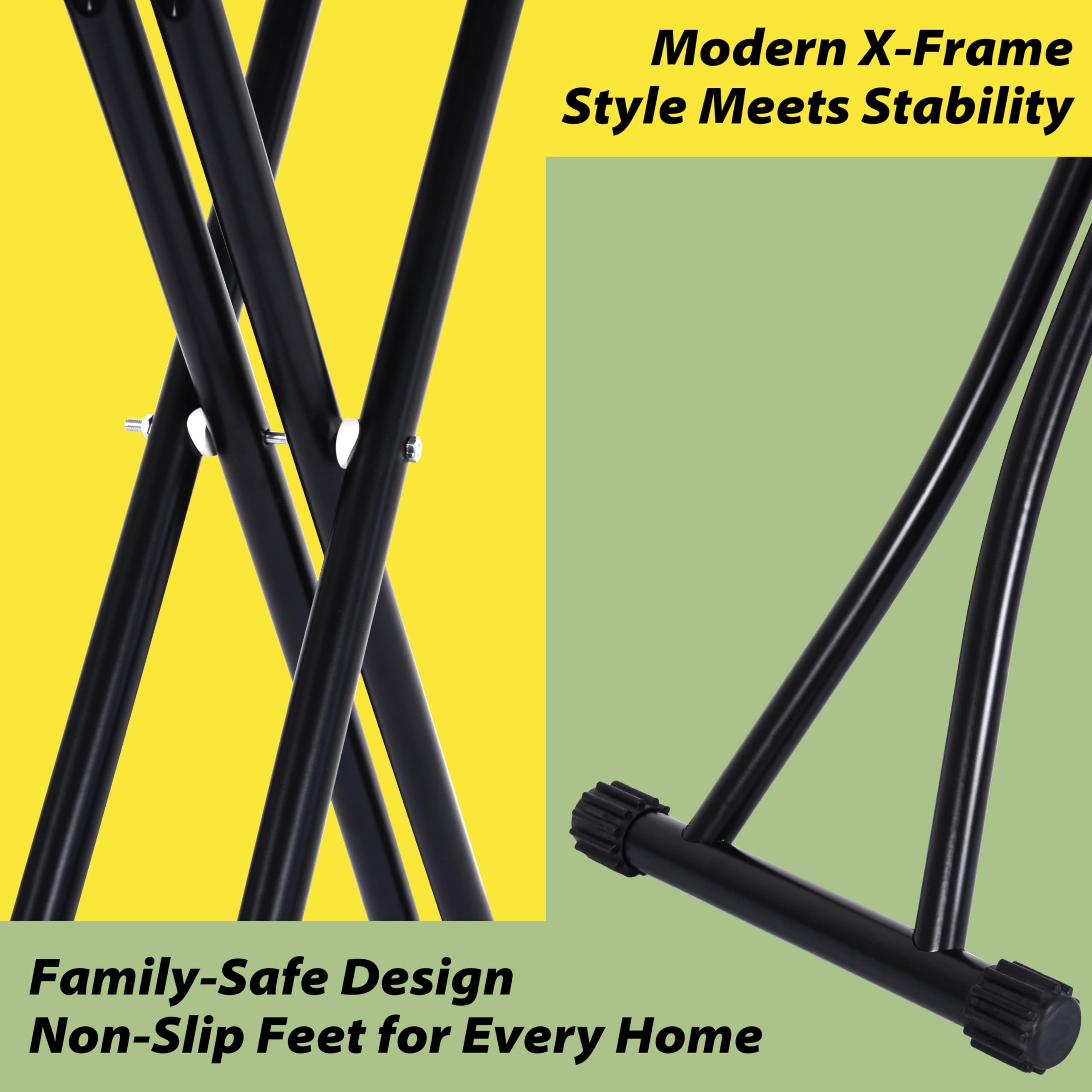 Ironing Board-Foldable Adjustable Height Iron Board with Heat-Resistant Cover - Lightweight and Durable for Home Use