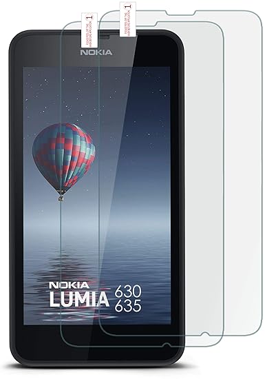 moex 2X 9H Panzerfolie für Nokia Lumia 630 | Panzerglas Display Glasfolie [Tempered Glass] Screen Protector Glas Displayschut