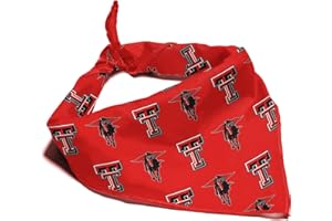 SHOPINSTAPETS Texas Tech Red Raiders Officially Licensed Bandana for Dogs and Cats | Fits Pets Great Gift Idea | Easy-to-Tie (Large, 28")