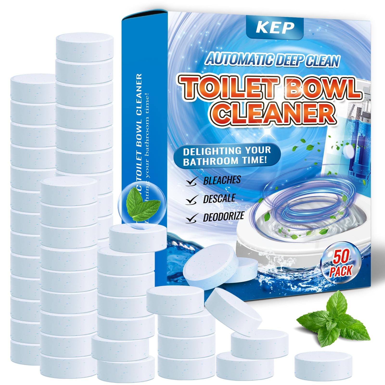 Photo 1 of ***MISSING PIECES*** Automatic Toilet Bowl Cleaner Tablets-Fresh Scent,Long-Lasting Cleaning Effectively removes stains and limescale; Releases fresh fragrance for a pleasant bathroom experience?cleaning with flush Easy