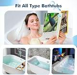 Poemland Luxury Bath Pillow Mat & Cushion - Full Body Spa Relaxation White view 5