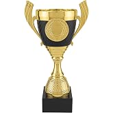 Premium Trophy Cup Award with Heavy Marble Base- 3 Sizes Fully Assembled Championship Prize for Sports, Corporate Recognition, Tournaments &amp; Competitions